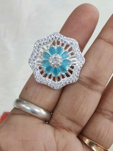 Pure Silver Elegant Floral Brooch Pin