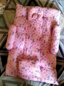 New Baby Bed With Protectors, Pillows