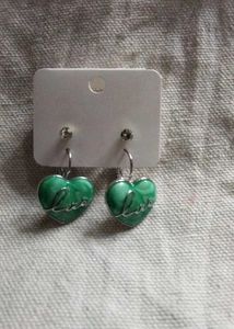 Heart 'Love' Drop Earrings