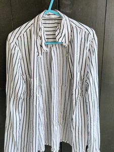 Striped White Shirt