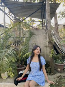 Blue Floral Mini Dress