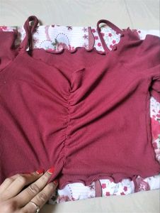 Chic Maroon Crop Top