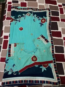 Embroidered saree