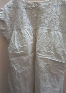 White Colour Girl Top
