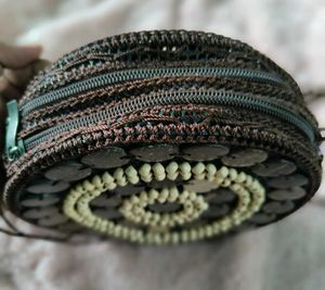 Coconut Shell Beaded Sling Bag