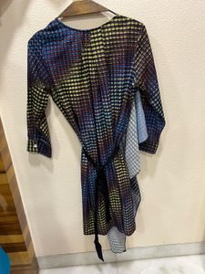 Patterned Dress with Belt