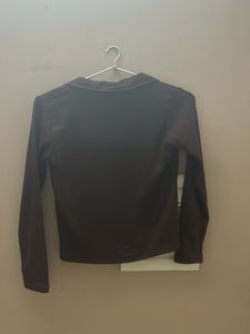 Brown Long Sleeve Top