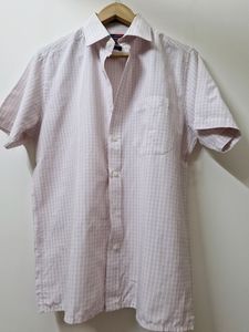 Very Smart Pink And White Men's Bushshirt Like New