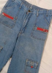 Vintage Cargo Denim Jeans