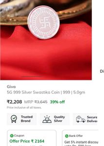 5 gram GIVA 999 Silver Coin