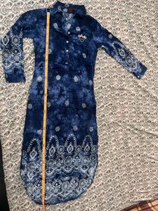 Blue Tie-Dye Kurti