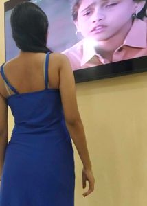 Elegant Blue Slip Dress