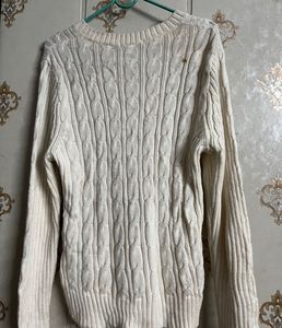Cable Knit Button-Up Sweater