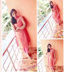 Pattu Kurta Set With Dupatta