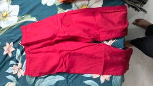 Red Embroidered Kurta