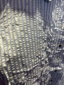 Blue Striped Button-Down Dress