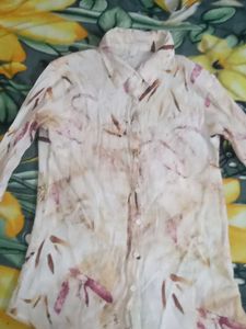 Abstract Print Button-Down Shirt
