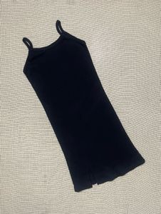 Black Ribbed Bodycon Dress