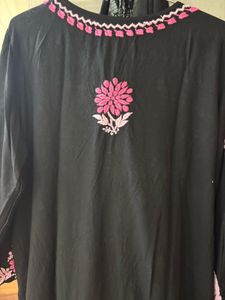 Black Chikankari Kurta