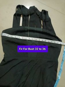 Black Sheer-Panel Cocktail Dress