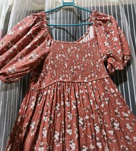 Floral Print Tiered Mini Dress