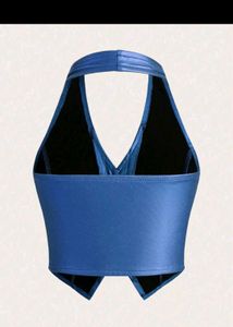 Savana Blue Halter Top Vest