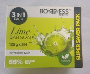 Boddess Lime Soap Bar Pack Of 3