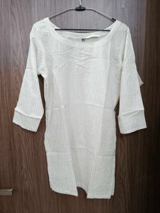 White Striped Tunic Top