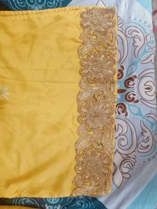 Yellow Lace Up Salwar Kameez