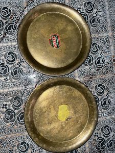 Vintage Brass Plates (Set of 2)