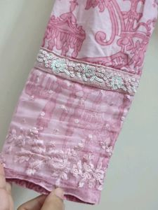 Pink Embroidered Suit