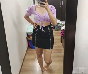Cute And Sober Purple Crop Top