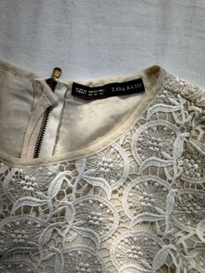 Zara White Lace Top
