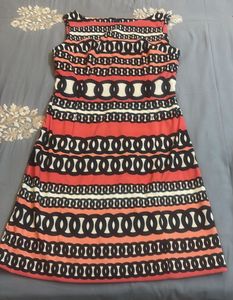 Retro Print Sleeveless Dress