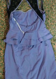 Blue Peplum Mini Dress