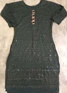 Cotton Base Chikankari Kurti