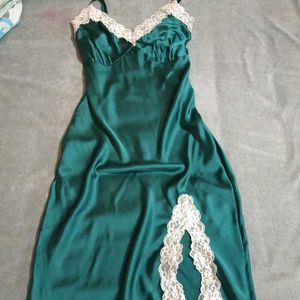 vintage sea green slip