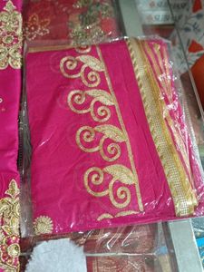 Pink &amp; Gold Embroidered Suit