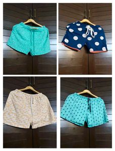 Women's cotton shorts - Combo of 4
