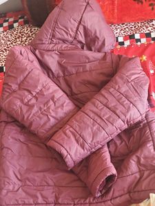 Maroon Hooded Jacket