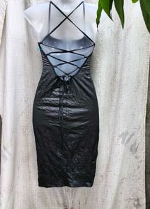 I. Sleek Black Slip Dress