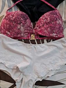 Combo Of Four Imported Fabric Bra N Panty