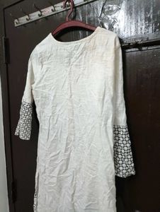 White Printed Kurta