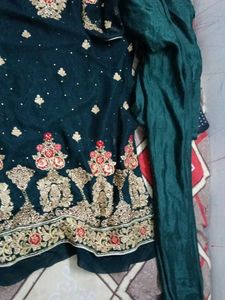 Elegant beads stone georgette with chudi dar Salwa