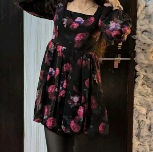 Floral Print Mini Dress