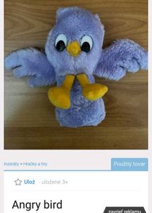 Purple Angey Bird Plush Toy