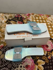 Sparkly Bow Slides