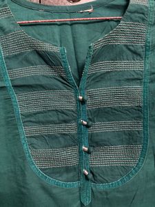 Peacock Green Short Kurti