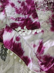 Embroidery Short Kurti (Tie Dye)