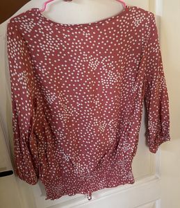Peach Pink Dotted Top